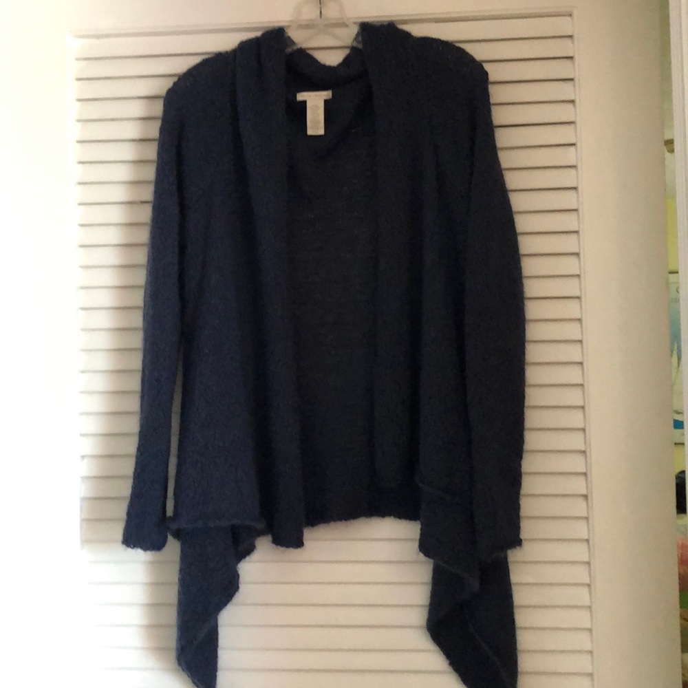 White & Warren ctn/mohair blend boucle sweater